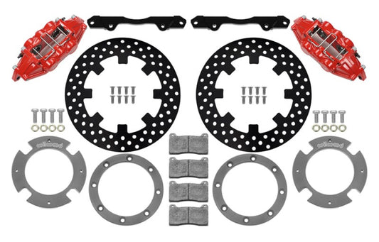 Wilwood 2017-2021 Can-Am X3RS Red 6-Piston Rear Kit 11.25in - Drilled Rotors - #140-16629-DR