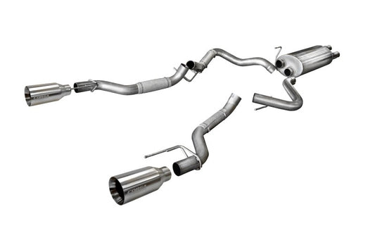 Corsa 2017-2020 Ford F-150 Raptor 3.5L Sport Cat-Back Dual Rear Exit w/ 5in Satin Polished Tip