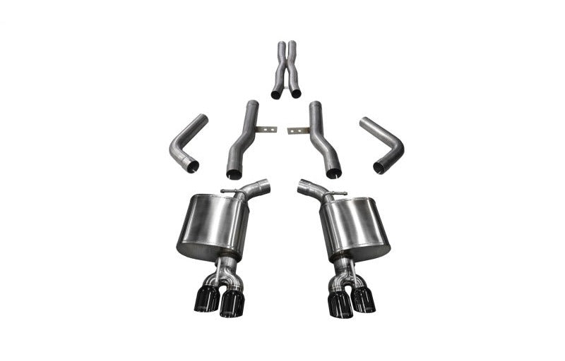 Corsa 2017-2023 Dodge Challenger 5.7L V8 Xtreme Cat-Back Dual Rear Exit w/3.5in Black Tips