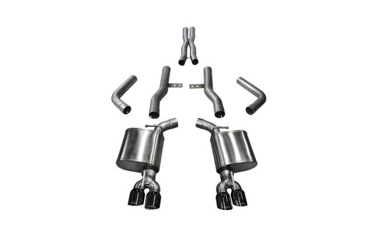 Corsa 2017-2023 Dodge Challenger 5.7L V8 Xtreme Cat-Back Dual Rear Exit w/3.5in Black Tips