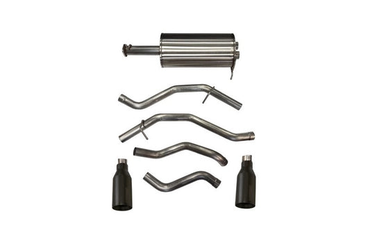 Corsa 2019-24 Ram 1500 5.7L Crew Cab w/ 57in or 76in Bed Cat-Back Dual Rr Exit 5in Blk Cerakote Tips