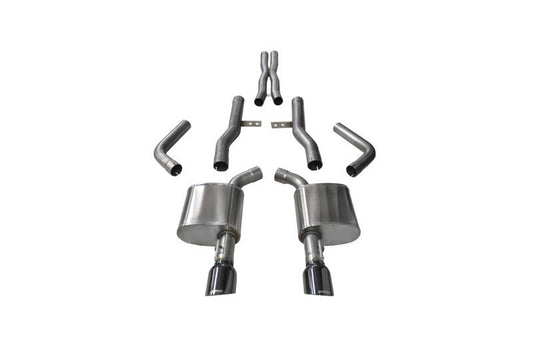 Corsa 2015-2023 Dodge Charger SRT/Scat Pack/R/T 6.4L Black Xtreme Cat-Back Exhaust