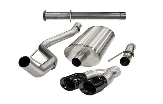 Corsa 2011-2014 Ford F-150 Raptor 6.2L V8 133in Wheelbase Black Xtreme Cat-Back Exhaust