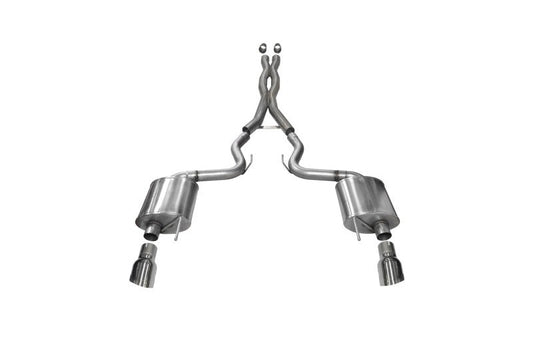 Corsa 2015-2017 Ford Mustang GT 5.0 3in Cat Back Exhaust Polish Dual Tips (Sport)