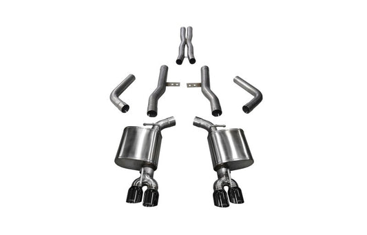 Corsa 2015-2023 Dodge Challenger Hellcat Dual Rear Exit Extreme Exhaust w/ 3.5in Black Tips