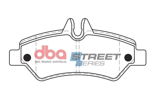 DBA 07-09 Dodge Sprinter 2500 (w/272mm Rear Disc Bosch Pin Type) Rear Street Series Brake Pads