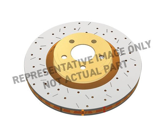 DBA 05-13 Mustang GT V8 Shelby Edition Front Drilled & Slotted 4000 Series Rotor