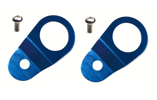 Torque Solution Radiator Mount Combo with Inserts (Blue) : Mitsubishi Evolution 7/8/9