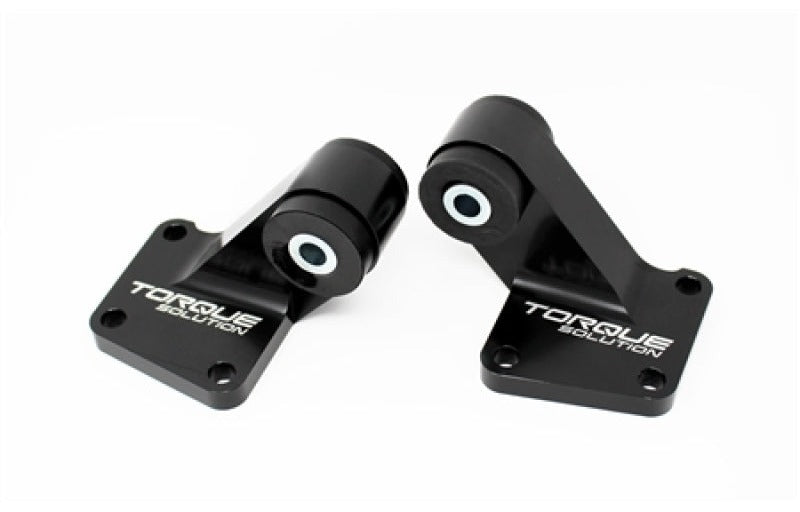 Torque Solution 2003-2006 Mitsubishi EVO VII-IX Billet Rear Differential Mounts - Black
