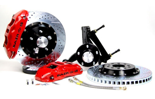 Baer Brakes 78-88 Buick Regal STD Studs 14in Extreme+ Front SDZ Brake Kit - Silver — Fits 1978-88 GM G-body Vehicles (Comes Assembled on 2" Drop Spindles)