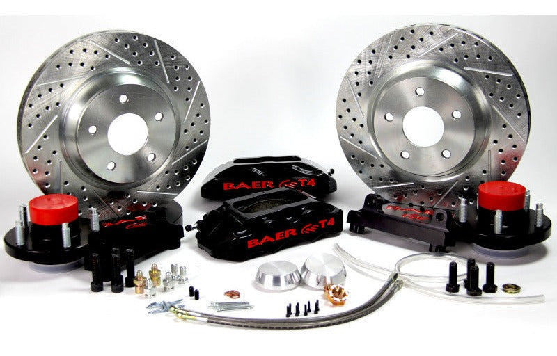 Baer Brakes 1965-1966 Ford Mustang 13in Track4 Front Brake Kit-Black-