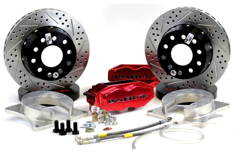 Baer Brakes Rear Ends with Ford 9in SB HE 11in SS4+ Deep Stage Rear SDZ Brake Kit - Fire Red