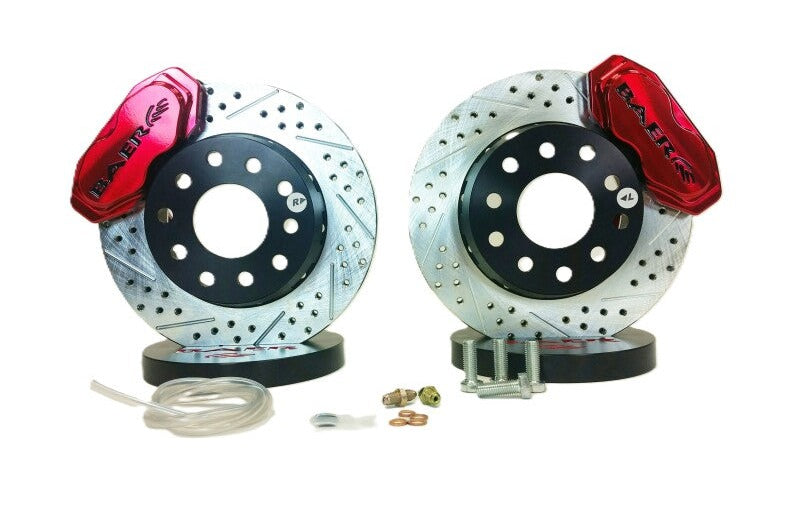 Baer Brakes 1979-1993 Ford Mustang 11in SS4+ Deep Stage Front SDZ Brake Kit - Fire Red — NOTE: Must use 1987-1993 V8 Spindles (5-Lug)