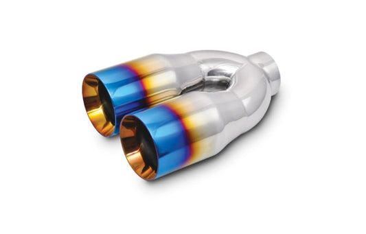 Vibrant 2.5in ID Dual 3.5in OD Round SS Tips 1339B