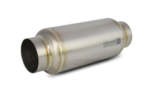 Vibrant Titanium Resonator 3in. Inlet/3in. Outlet x 12in. Long