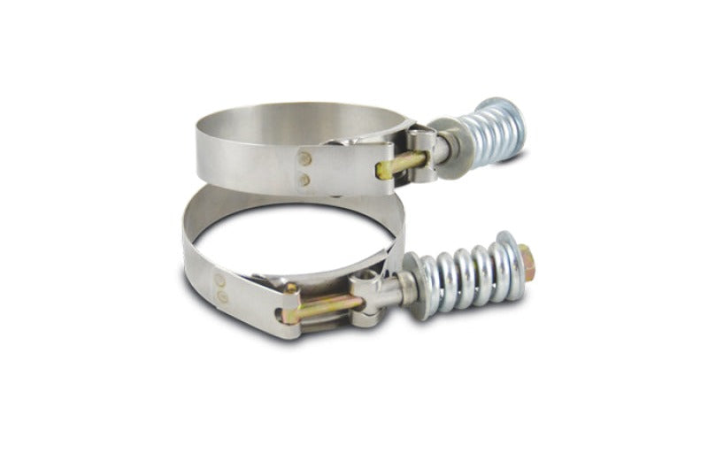 Vibrant SS T-Bolt Clamps Pack of 2 Size Range: 2.25in to 2.55in O.D.