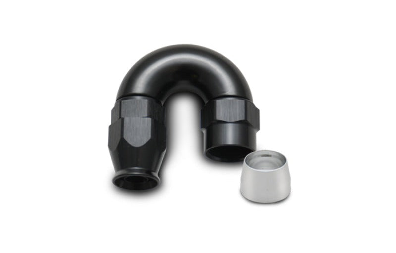 Vibrant -8AN 180 Degree Elbow Hose End Fitting for PTFE Lined Hose