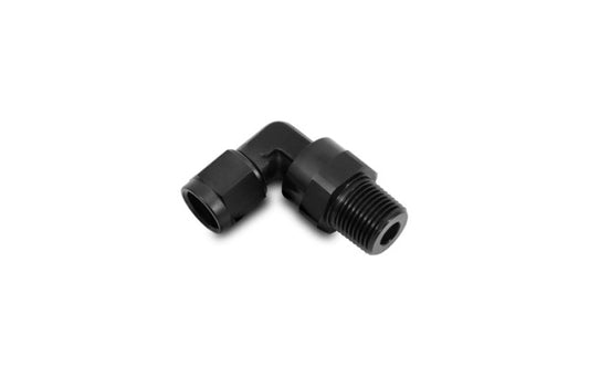 Vibrant -8AN to 1/2in NPT Female Swivel 90 Degree Adapter Fitting