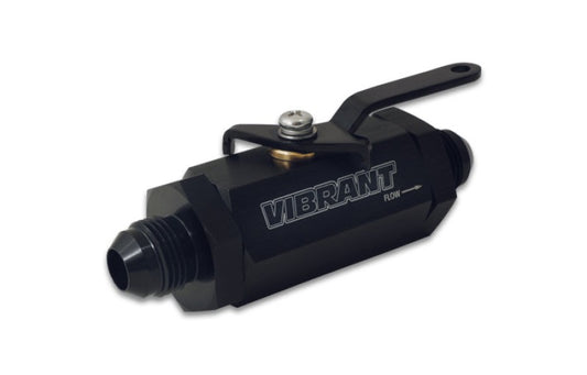 Vibrant -8AN to -8AN Male Shut Off Valve - Black