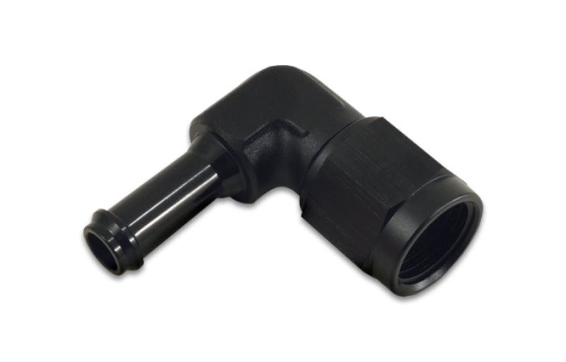 Vibrant Female -6AN to 5/16in Hose Barb 90 Degree Adapter Fitting - Anodized