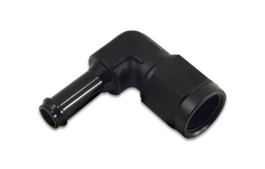Vibrant Female -6AN to 5/16in Hose Barb 90 Degree Adapter Fitting - Anodized