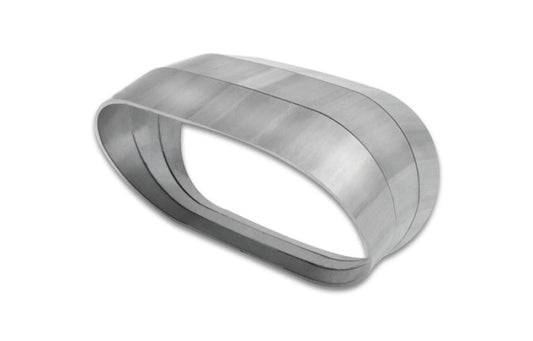Vibrant Vertical 304 SS Oval Pie Cuts 3.5in OD Tight 45 Degree Elbow