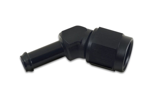 Vibrant -8AN to 1/2in Hose Barb 45 Degree Adapter - Anodized Black