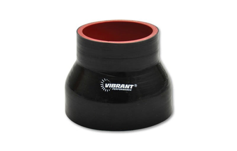 Vibrant 4 Ply Reducer Couper 3.5in ID x 2.75in ID x 3in Long - Black
