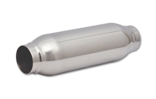 Vibrant SS Resonator (Standard Design) 2.in inlet/outlet x 12in long w/3.5in OD