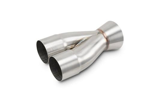 Vibrant 2-1 SS Merge Collectors (2-1/2in Inlet Slipover ID 3-1/2in Outlet OD)