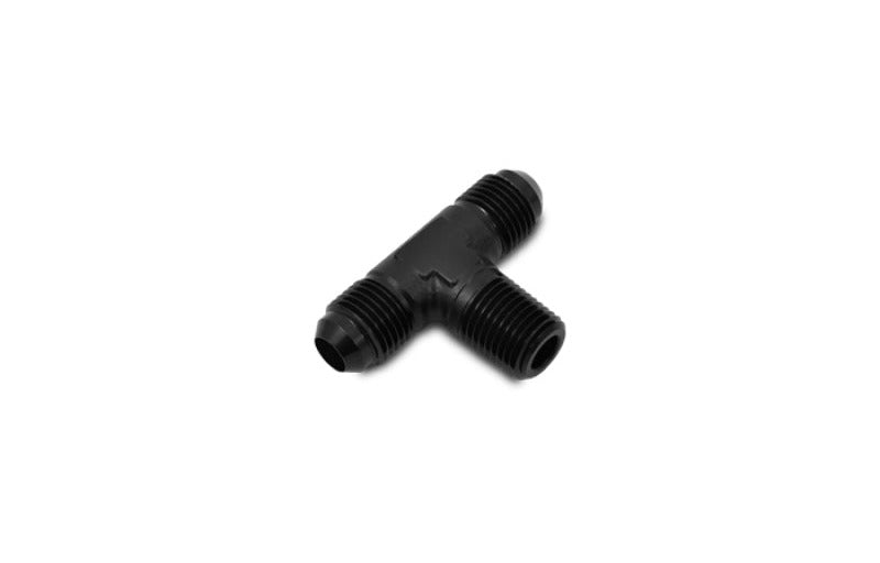 Vibrant -8AN x 3/8in NPT Flare to Pipe Tee Adapter Fitting - Aluminum