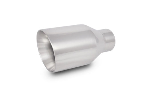 Vibrant 4in Round SS Exhaust Tip (Double Wall Angle Cut Beveled Outlet)