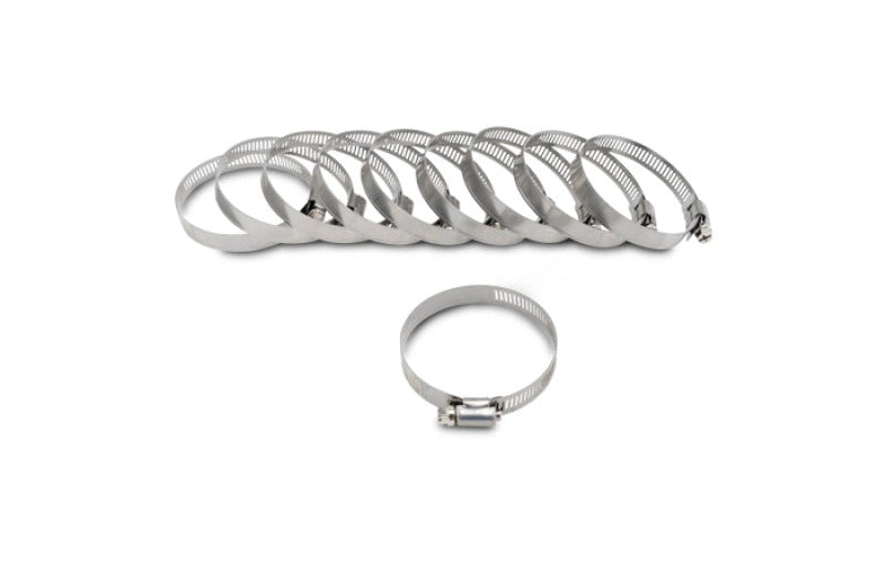 Vibrant S.S. Worm Gear Clamps Pack of 10 - Clamping Range: 1.30in - 2.16in