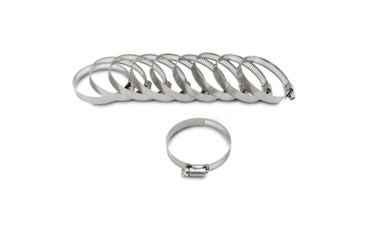Vibrant S.S. Worm Gear Clamps Pack of 10 - Clamping Range: 2.04in - 3.00in
