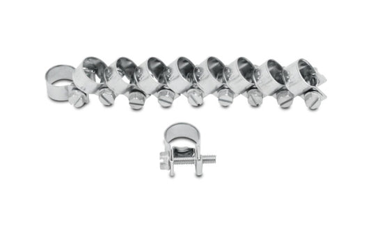 Vibrant Fuel Injector Style Mini Hose Clamps 10-12mm clamping range Pk of 10