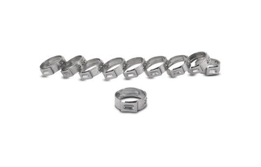 Vibrant One Ear Stepless Pinch Clamps 11.3-13.8mm clamping range (Pack of 10)