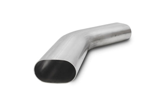 Vibrant 3in Oval (Nominal Size) T304 SS 45 deg Mandrel Bend 6in x 6in leg