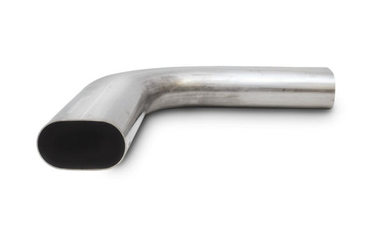 Vibrant 3.5in Oval (Nominal Size) T304 SS 90 deg Mandrel Bend 6in x 6in leg