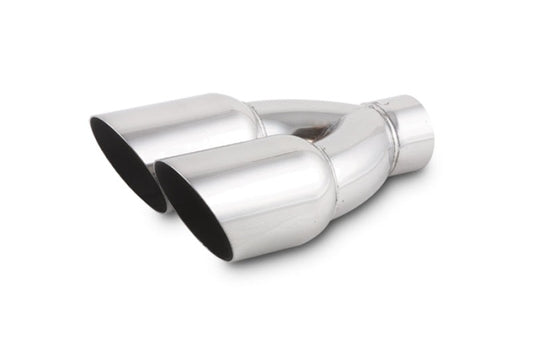 Vibrant Dual 3.5in Round SS Exhaust Tip (Single Wall Angle Cut)