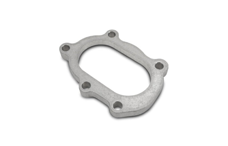 Vibrant GT25R/GT28R Discharge Flange with Oval Outlet (5 Bolt) T304 SS 1/2in