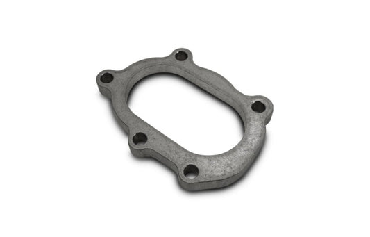 Vibrant GT25R/GT28R Discharge Flange with Oval Outlet (5 Bolt) Mild Steel 1/2in