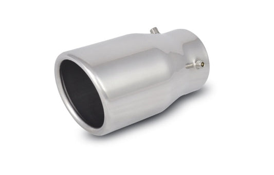 Vibrant 3in Round SS Bolt-On Exhaust Tip (Single Wall Angle Cut Rolled Edge)