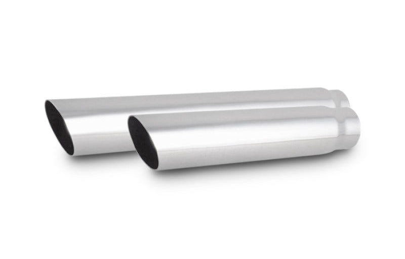 Vibrant 3in Round SS Truck/SUV Exhaust Tip (Single Wall Angle Cut) - 2.5in