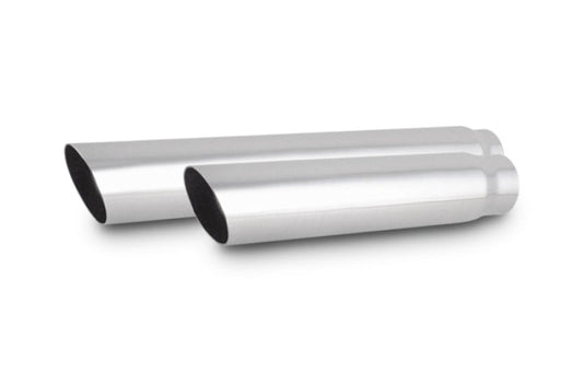 Vibrant 3.5in Round SS Truck/SUV Exhaust Tip (Single Wall Angle Cut) - 3in