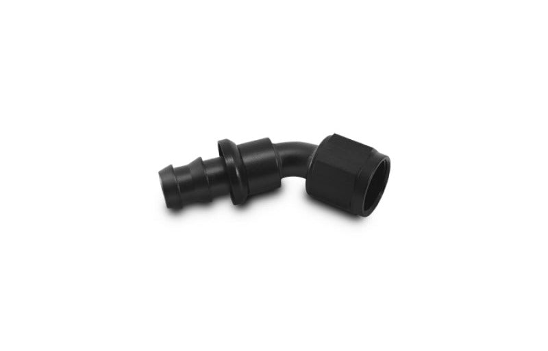 Vibrant -10AN Push-On 45 Deg Hose End Fitting - Aluminum