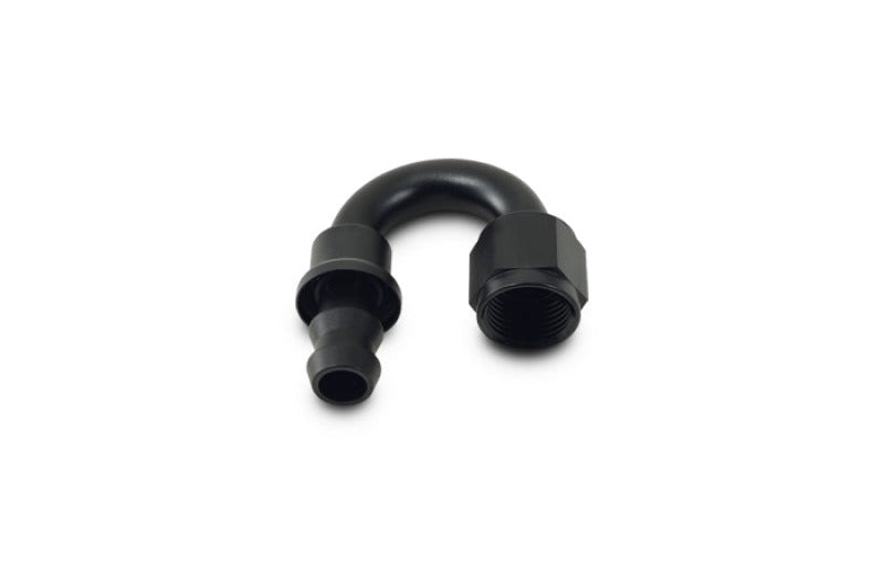 Vibrant -12AN Push-On 180 Deg Hose End Fitting - Aluminum