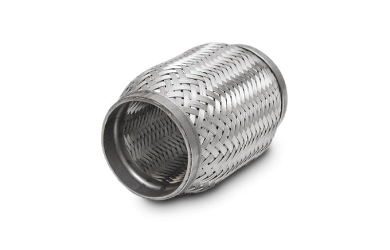 Vibrant SS Flex Coupling with Inner Braid Liner 2in inlet/outlet x 4in flex