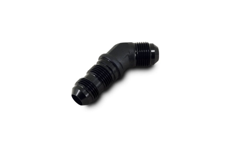 Vibrant -3AN Bulkhead Adapter 45 Degree Elbow Fitting - Anodized Black Only