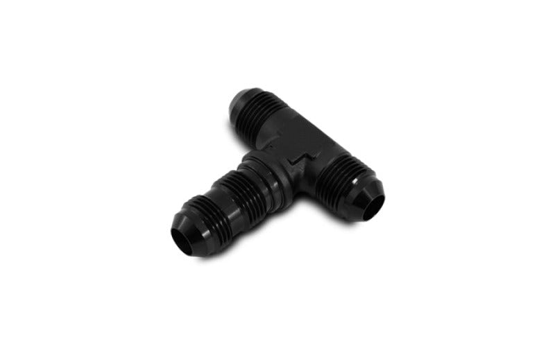 Vibrant -3AN Bulkhead Adapter Tee Fitting - Anodized Black Only