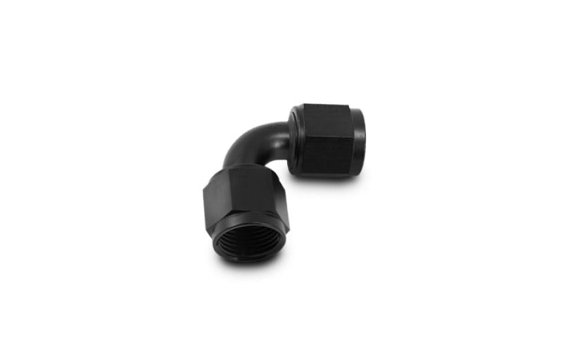 Vibrant -4AN Female 90 Degree Union Adapter (AN to AN) - Anodized Black Only